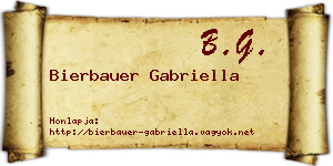 Bierbauer Gabriella névjegykártya